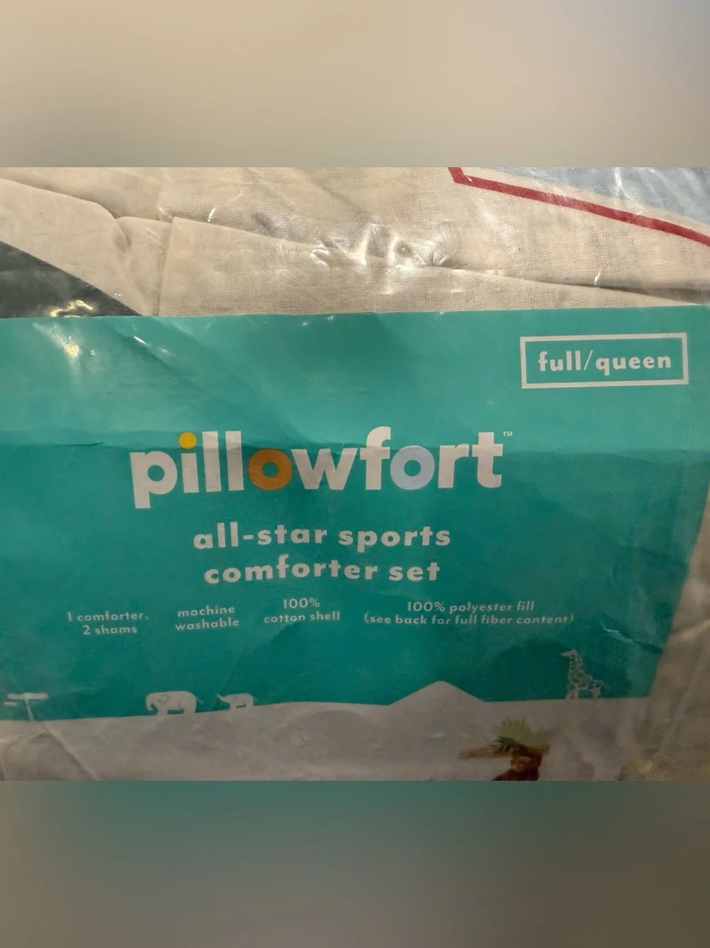 3 pc Full/Queen All Star Sports Kids Comforter Bedding Set - Pillowfort NWT